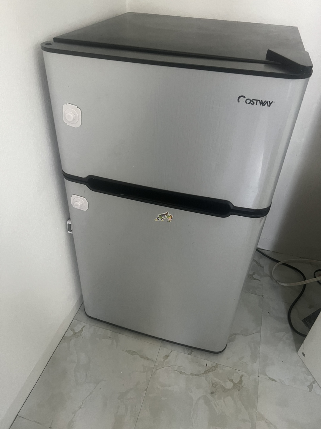 Costway Mini Fridge - 3.2 Cu. Ft. Refrigerator with Freezer