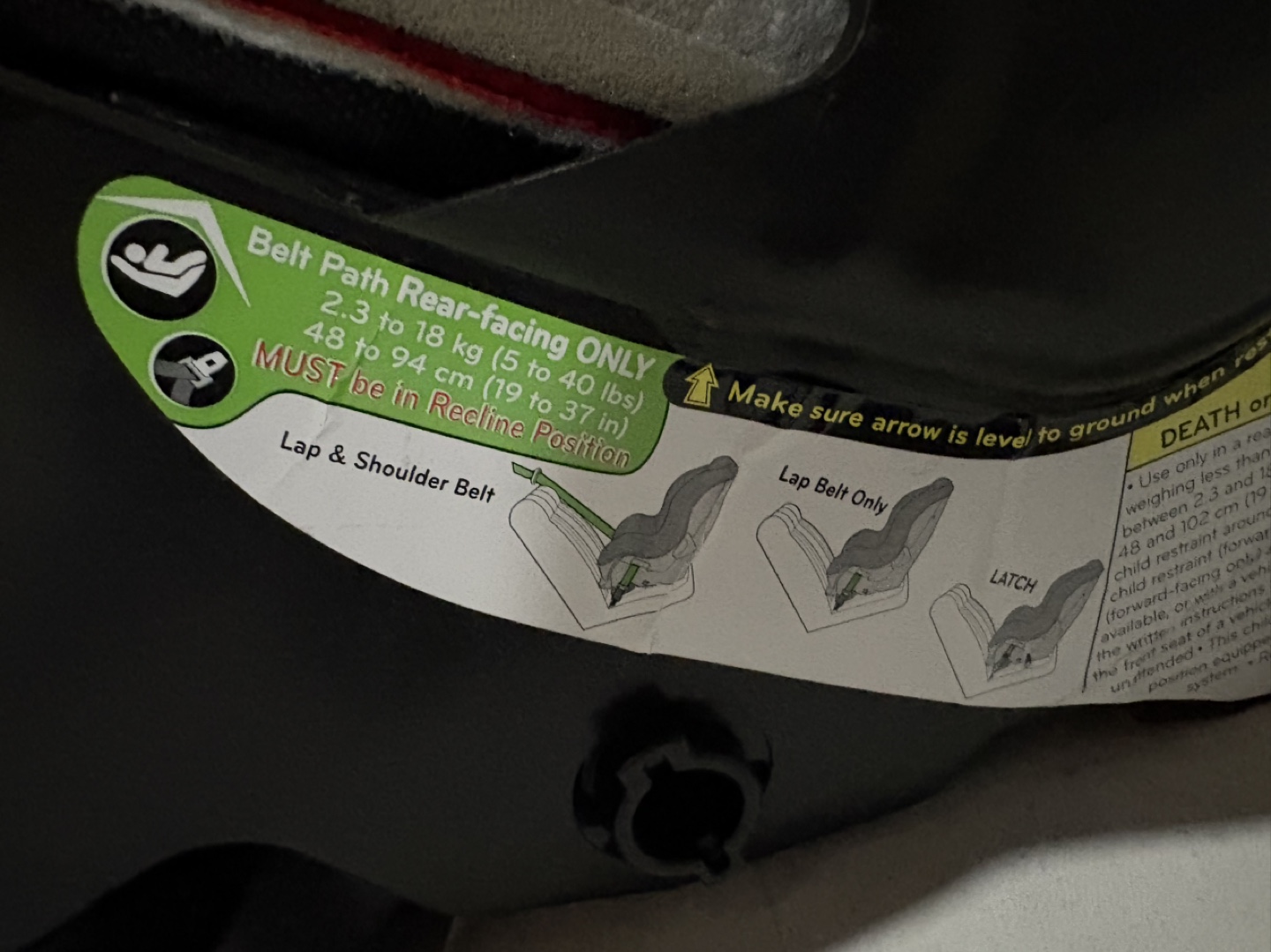 Evenflo car seat - photo 2