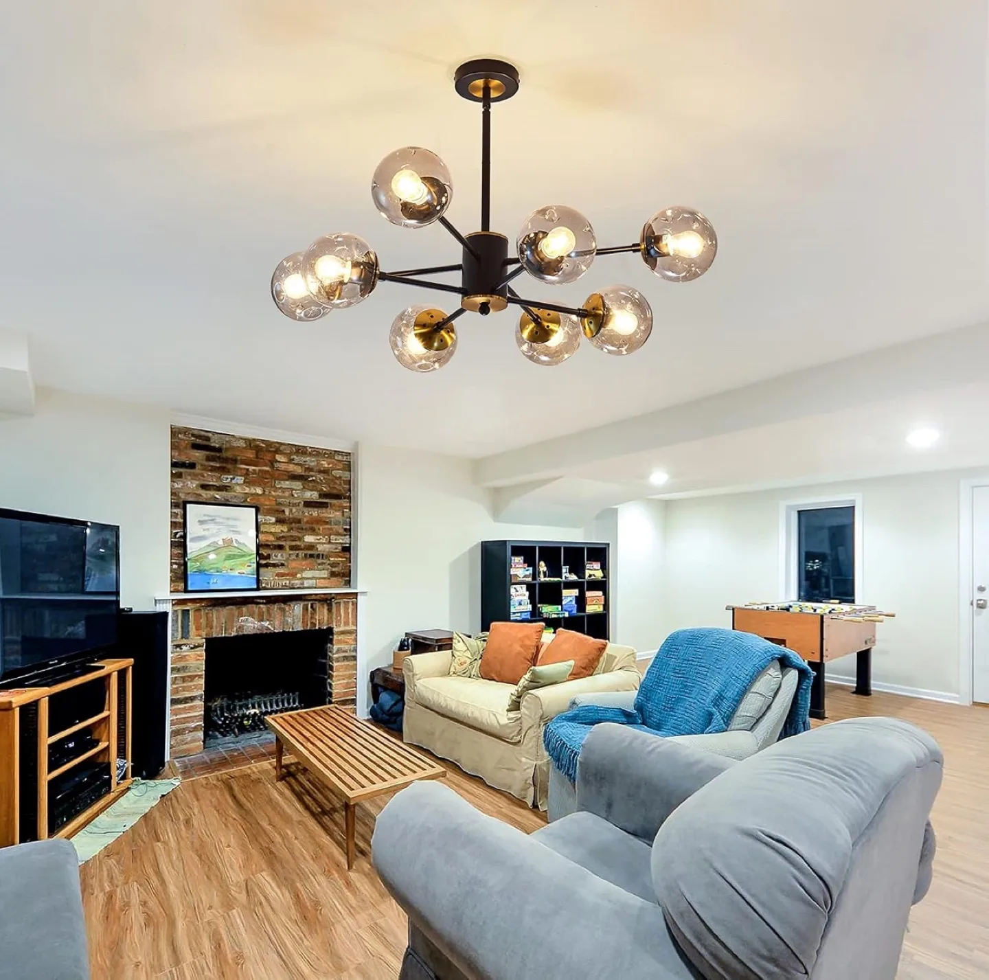 Modern 6-Light Sputnik Chandelier image indicator(6)