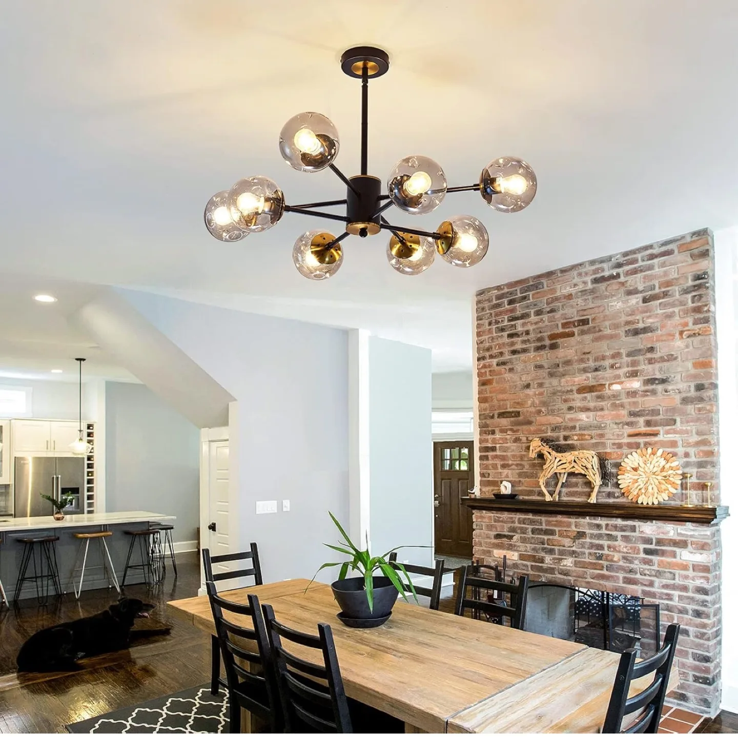 Modern 6-Light Sputnik Chandelier image indicator(7)