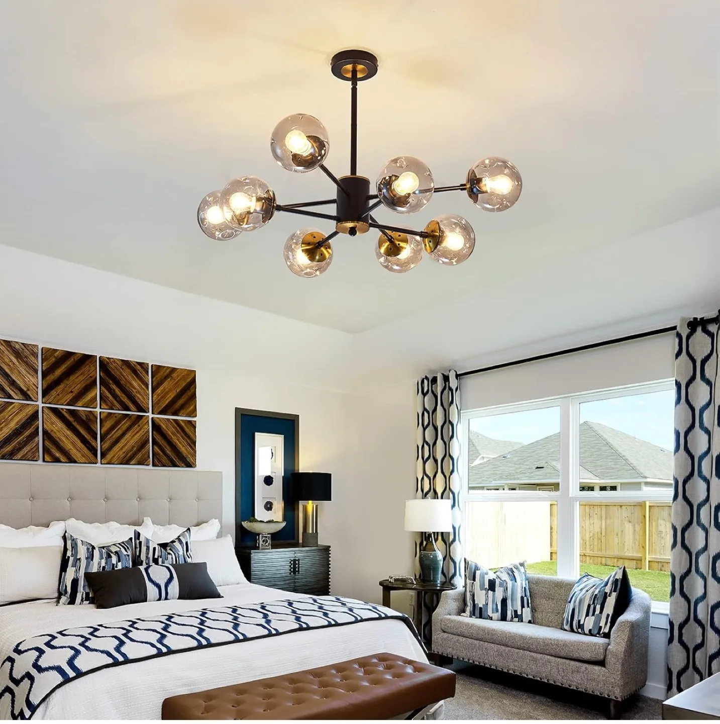 Modern 6-Light Sputnik Chandelier image indicator(8)