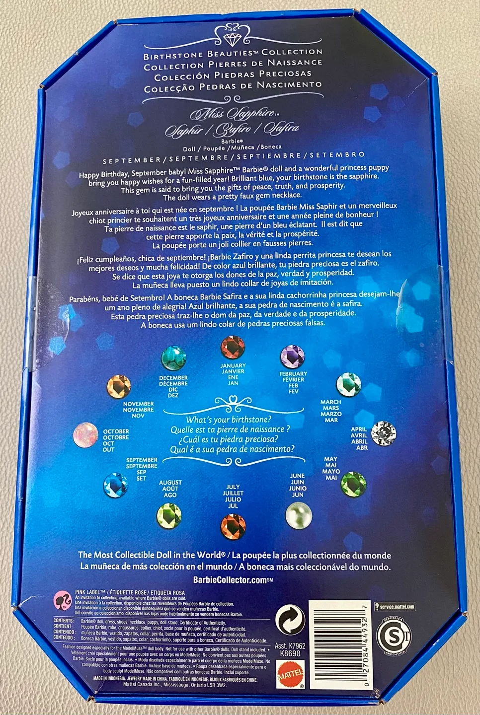 Vintage Collectible Miss Sapphire Blond September Barbie Doll image indicator(2)