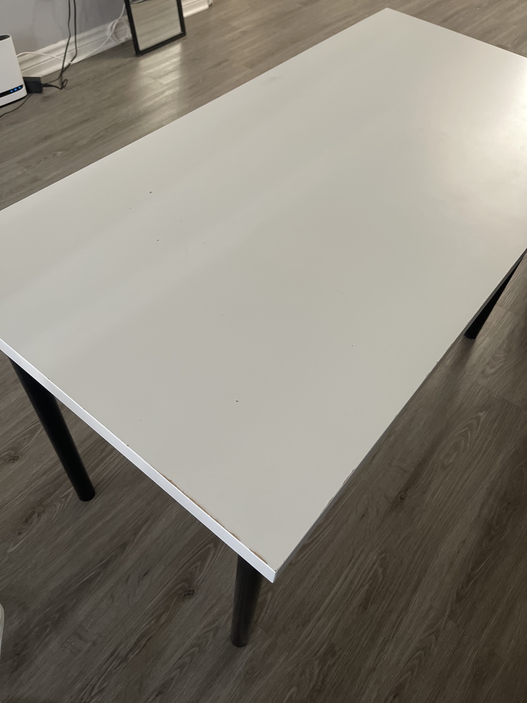 Ikea White Computer Desk with Black Legs - photo 4