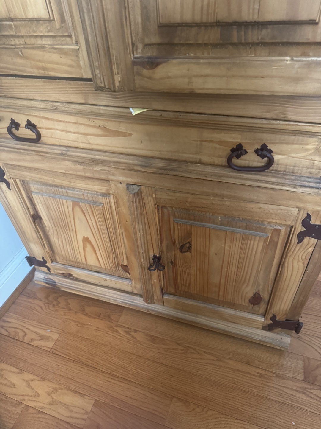 Solid Pine Wood Armoire - Rustic Style - photo 3