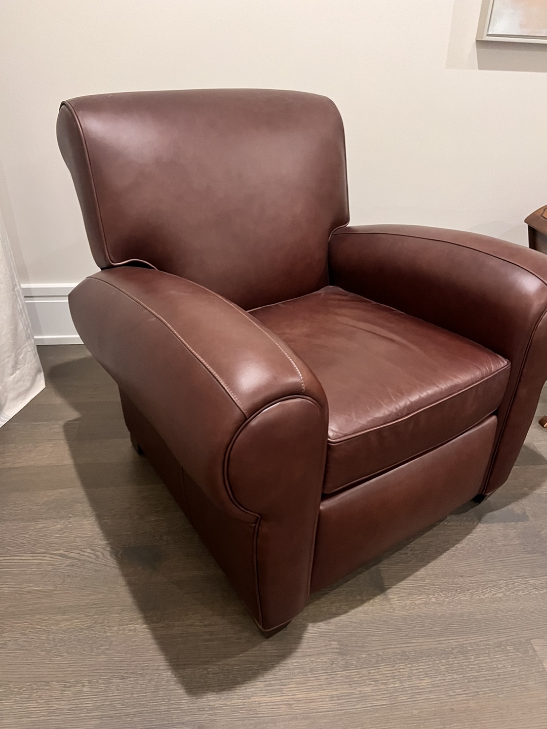 Pottery Barn Manhattan  leather Recliner