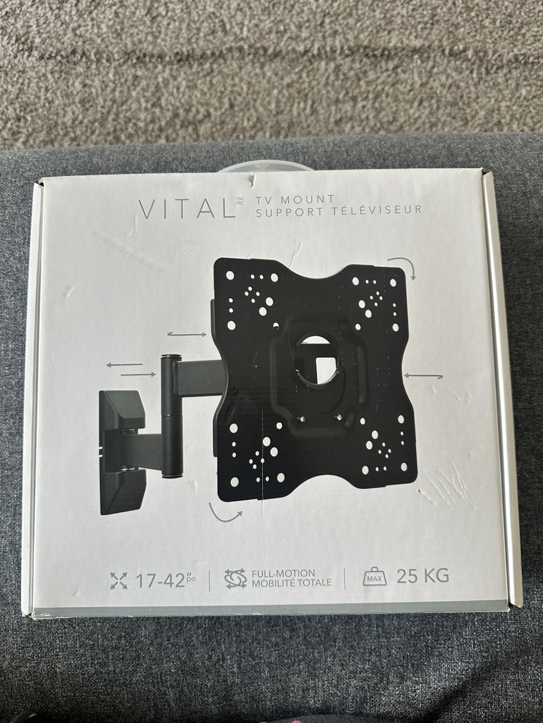Vital 17-42" Full Motion TV Mount - Supports up to 25kg