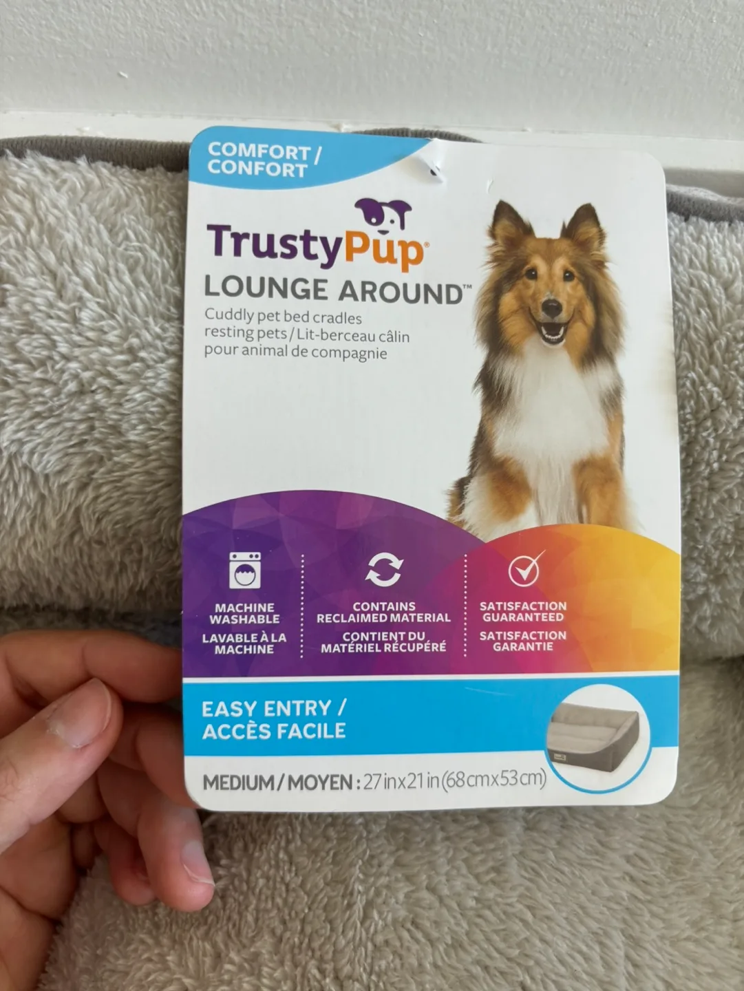 New TrustyPup Lounge Around Pet Bed - Medium image indicator(3)