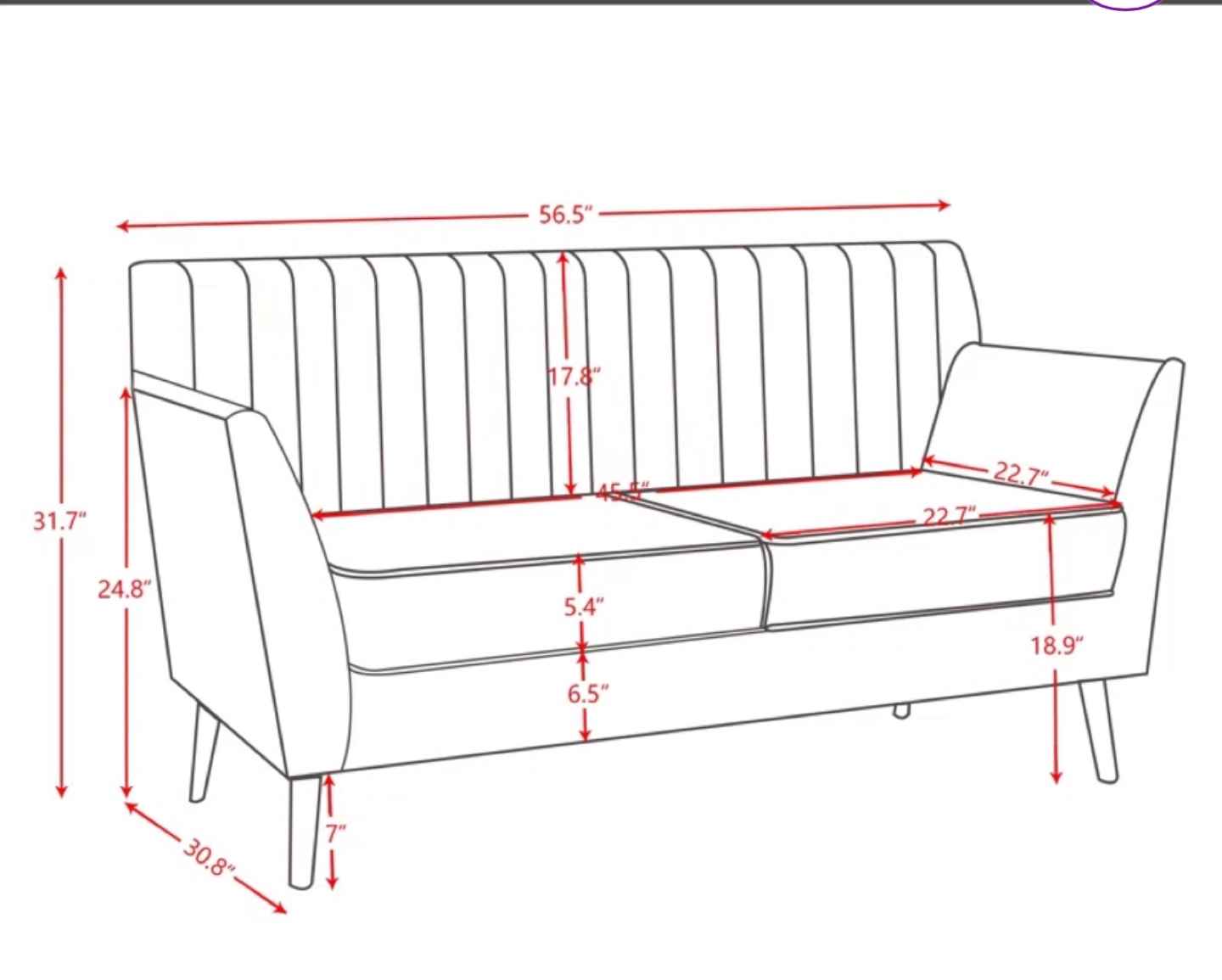 Teal Velvet Two-Seater Sofa