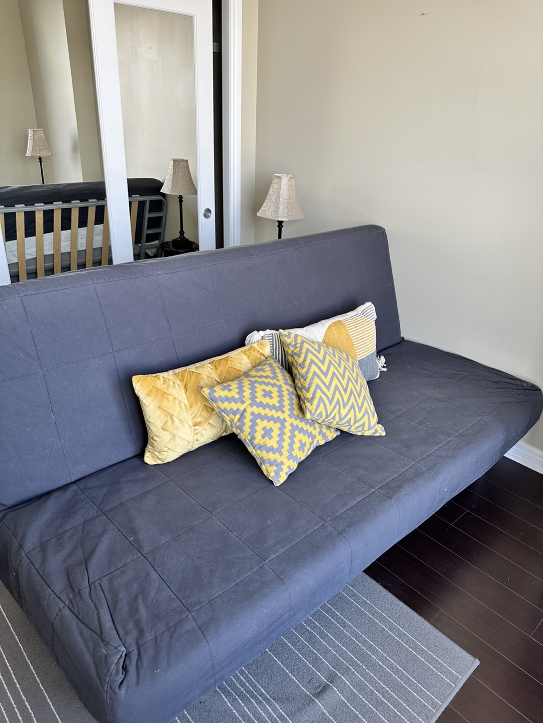 Dark Grey Futon Sofa Bed