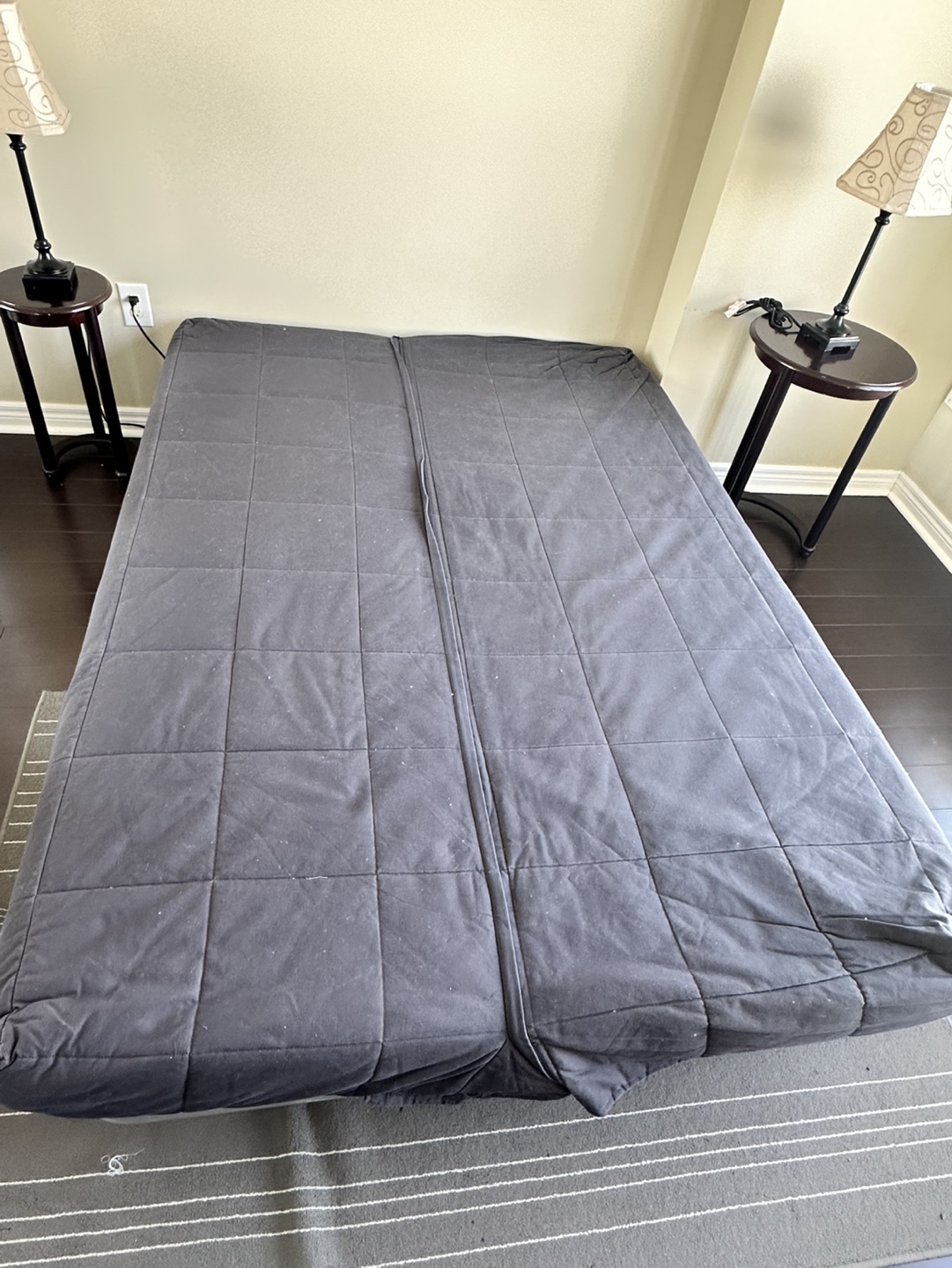 Dark Grey Futon Sofa Bed - photo 2