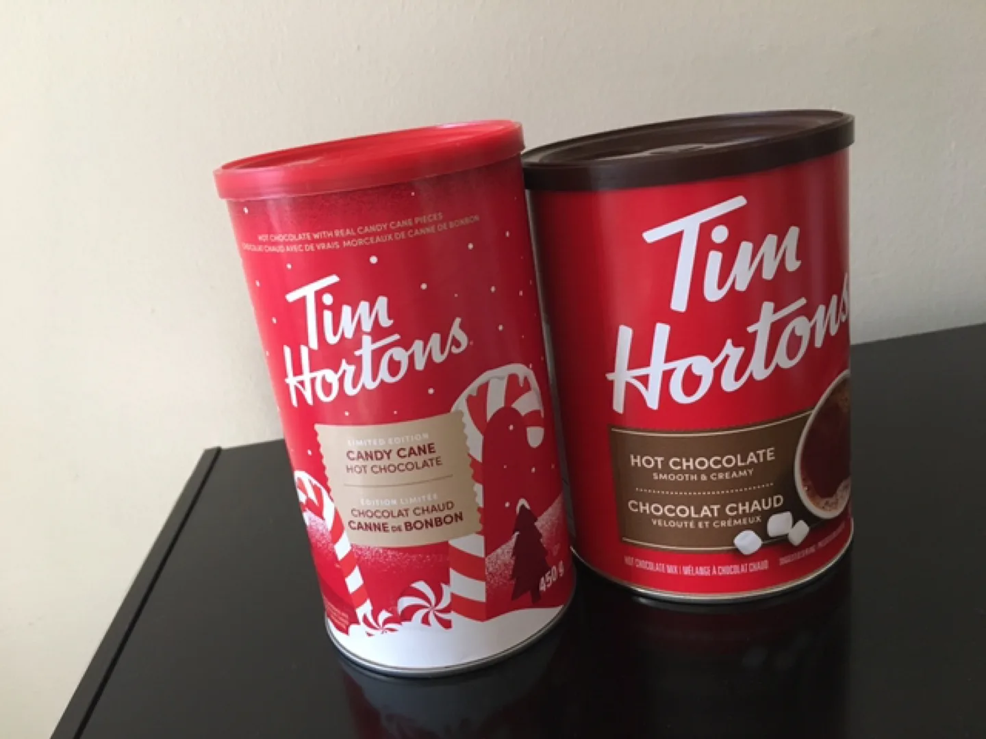 Two Tim Hortons Hot Chocolate Cans thumbnail