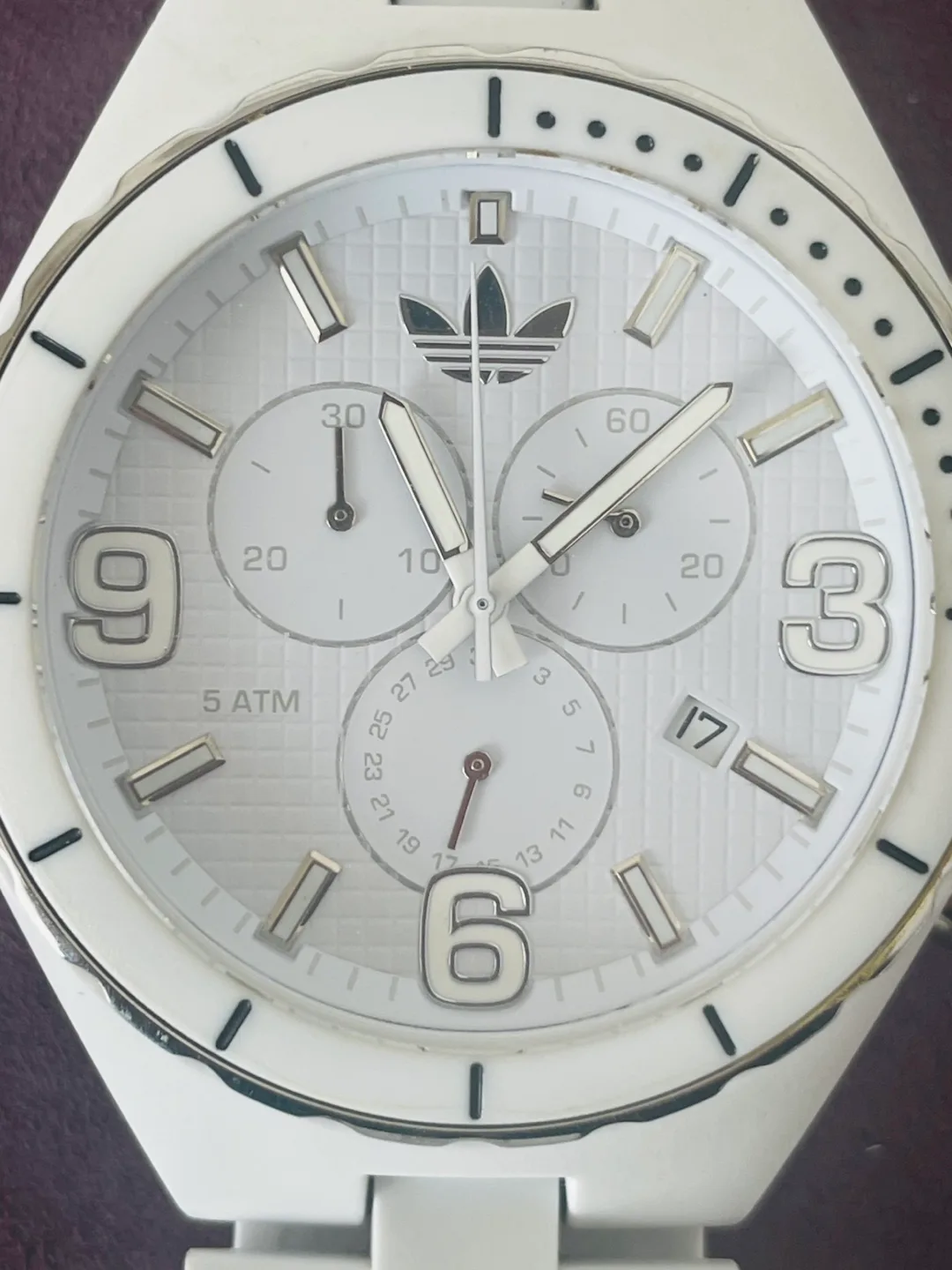 Adidas White Ceramic Watch with Extra Links image indicator(2)