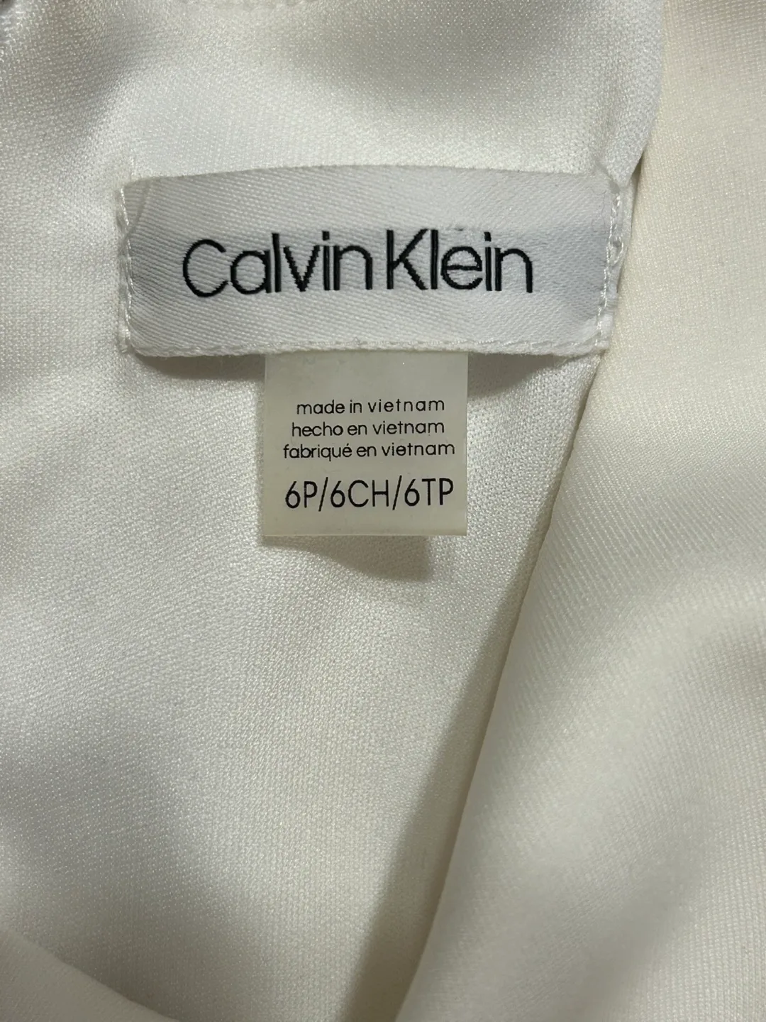 Calvin Klein Petite Black and White Dress Size 6P image indicator(5)