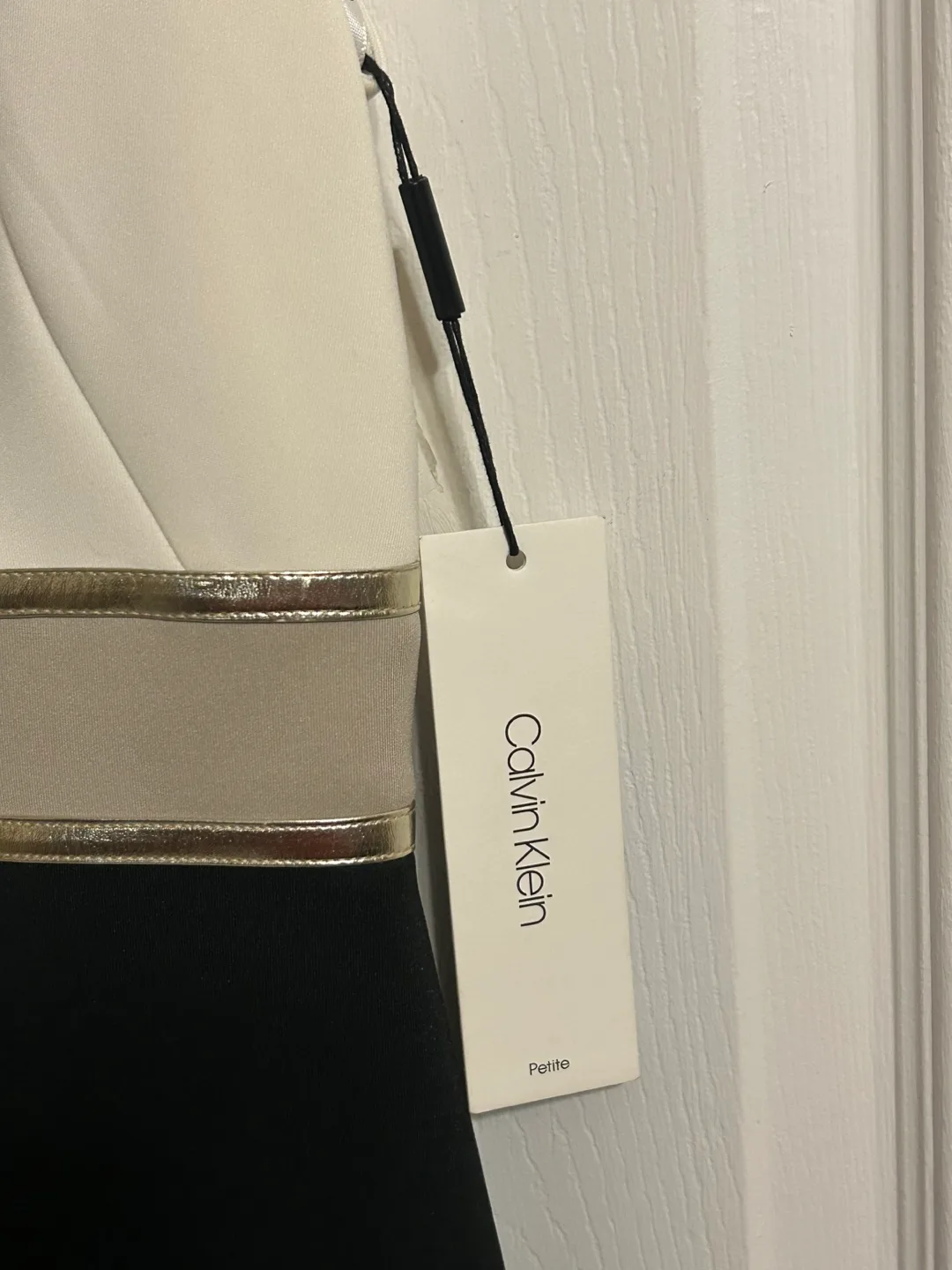 Calvin Klein Petite Black and White Dress Size 6P image indicator(2)