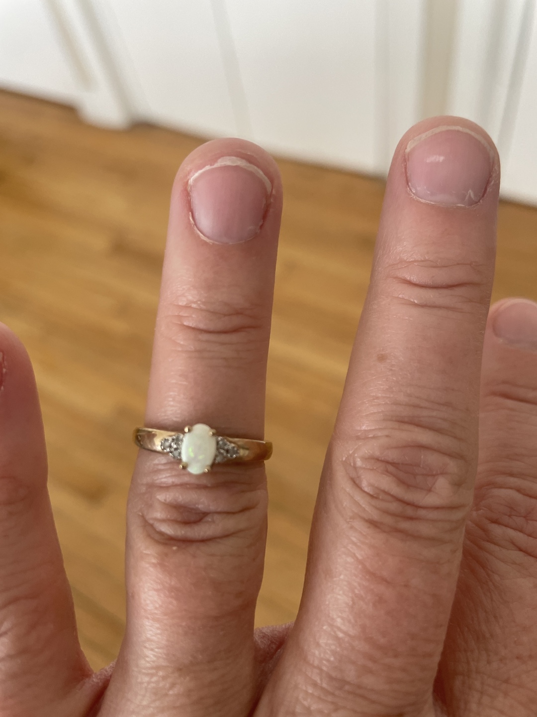 Opal and Diamond Ring, 10K Gold