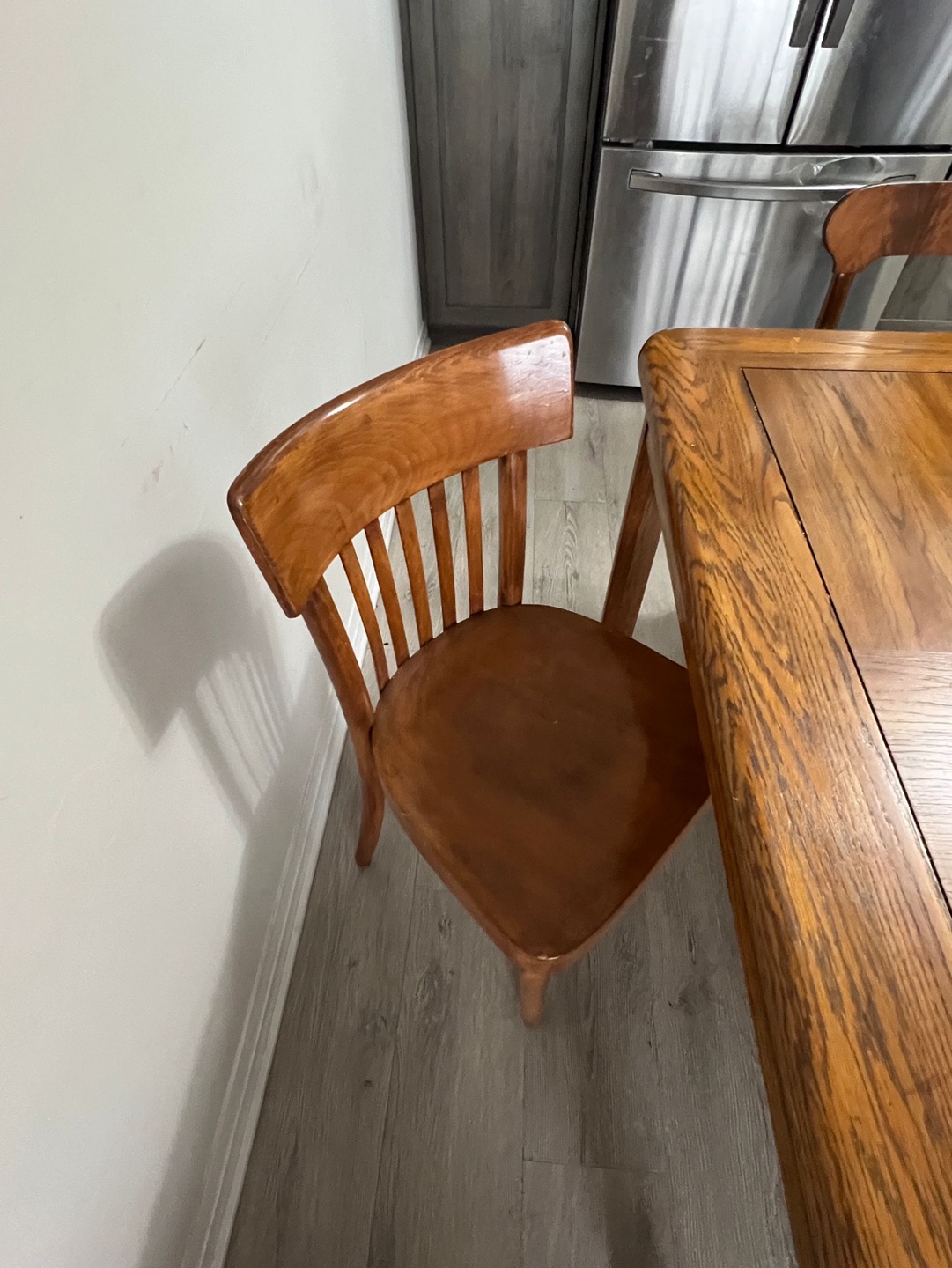 Four Wooden Dining Chairs and Table Set - photo 5
