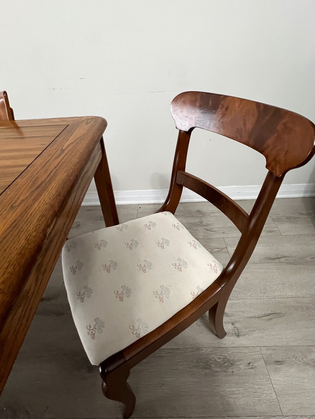Four Wooden Dining Chairs and Table Set - photo 4