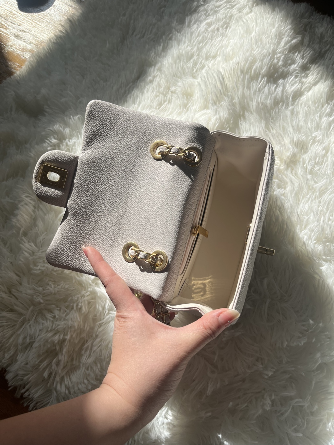 CC LogoMini Flap Bag - Off-White - photo 4