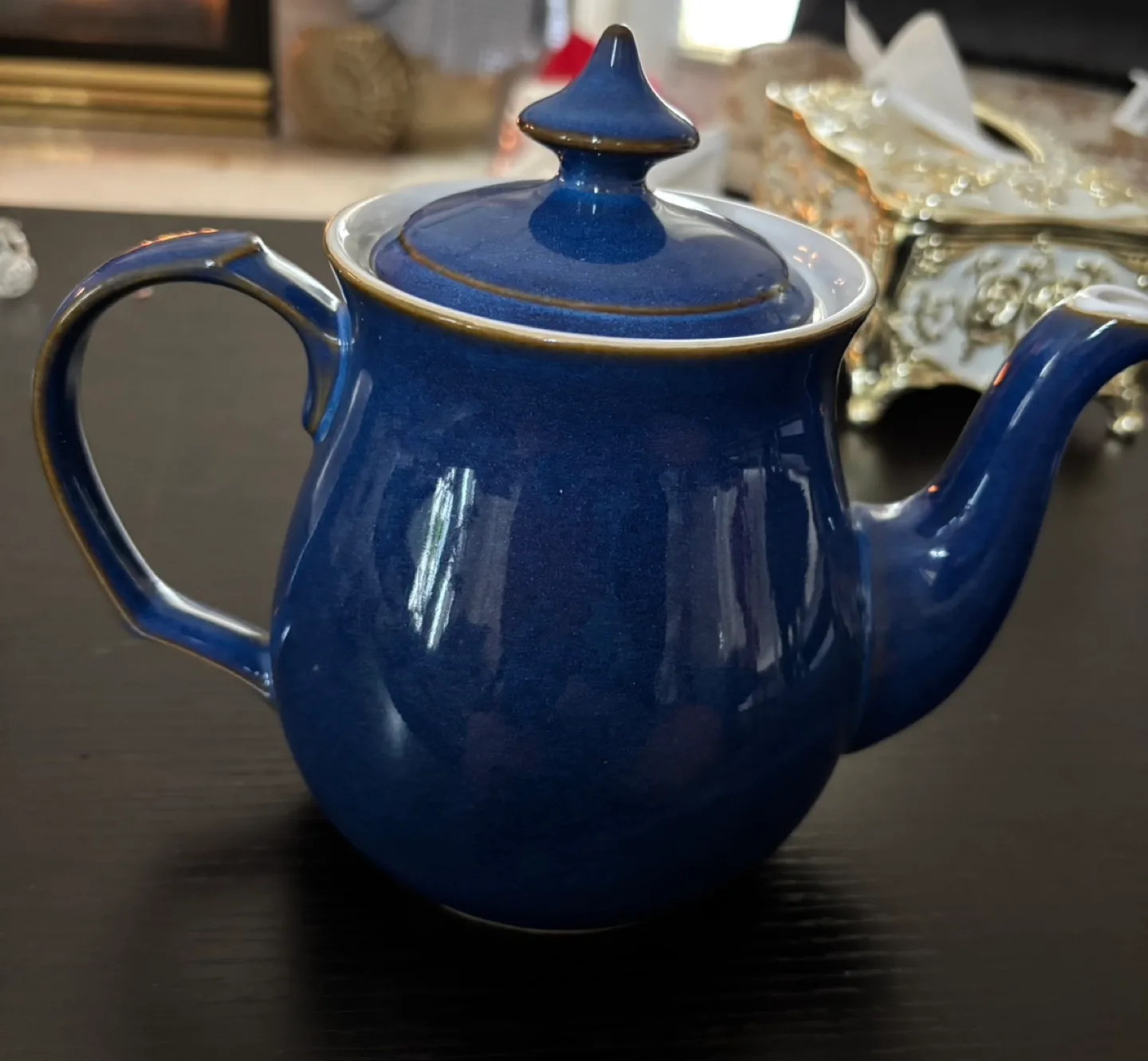 Denby Teapot, Blue Glaze thumbnail