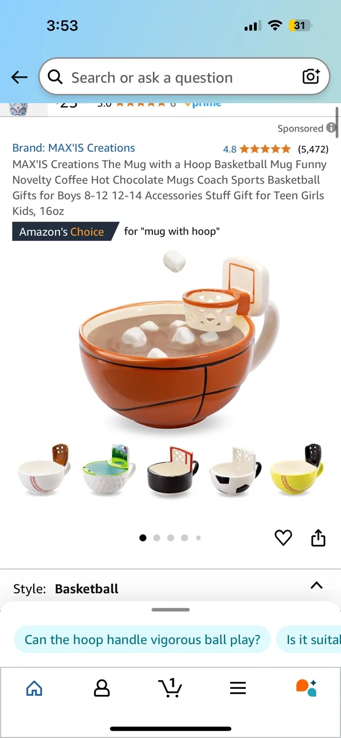 HOT Mug Christmas Gift for Kids, Sports Fan, Collectors, Mug image indicator(3)