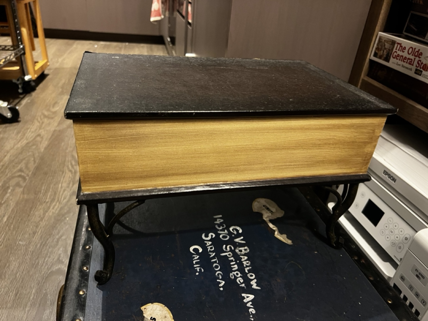 Book-Shaped Storage Box with Metal Legs - photo 2