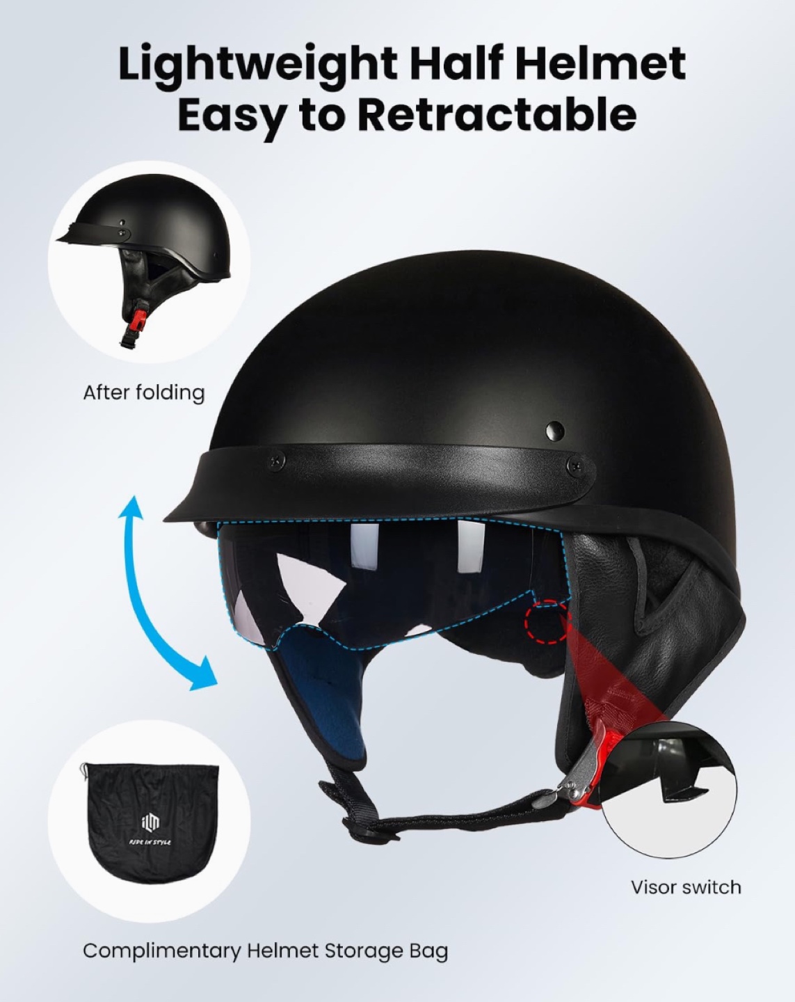 Brand new (unused) ILM Lightweight Half Helmet