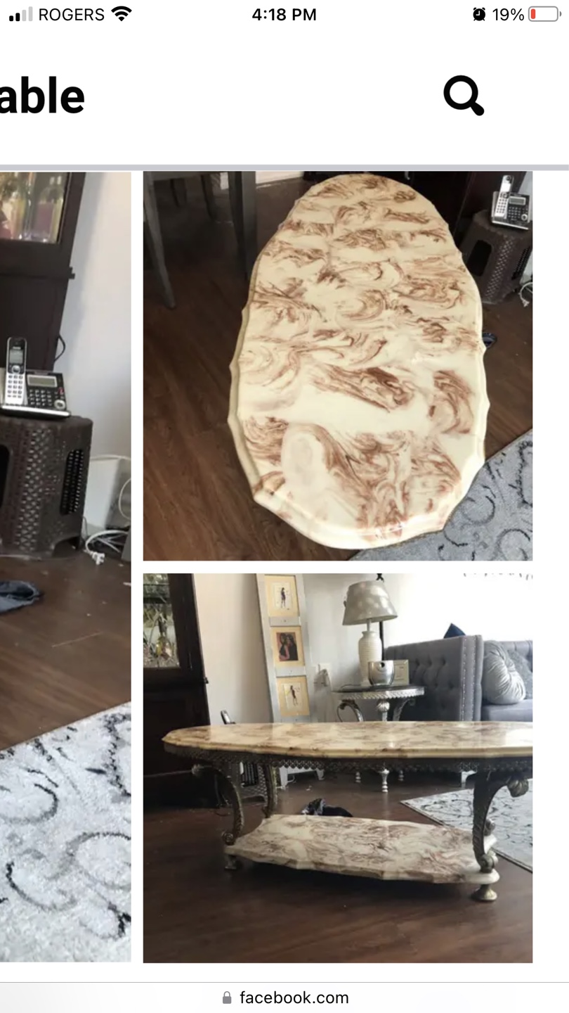 Antique Marble Coffee Table