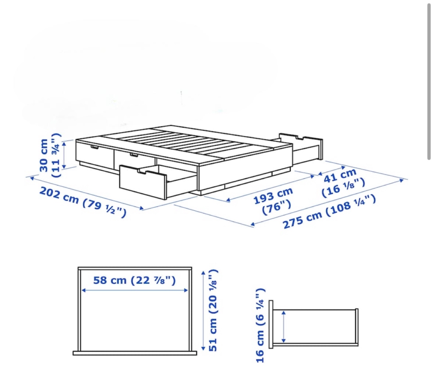 frame, headboard and mattress KING SIZE - photo 3