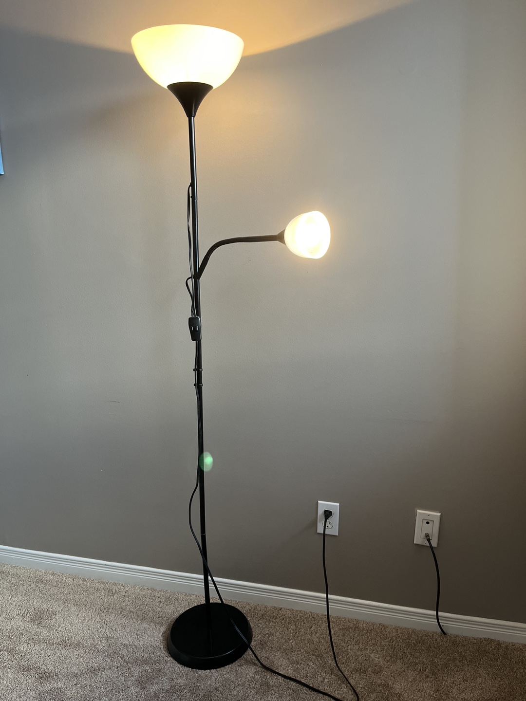 Dual-Light Floor Lamp - Black - photo 2