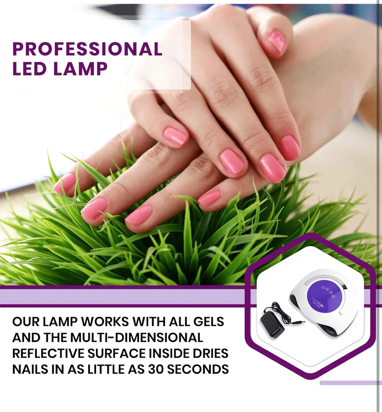 BellanAILS 120W LED Nail Lamp - Portable Manicure Dryer image indicator(6)