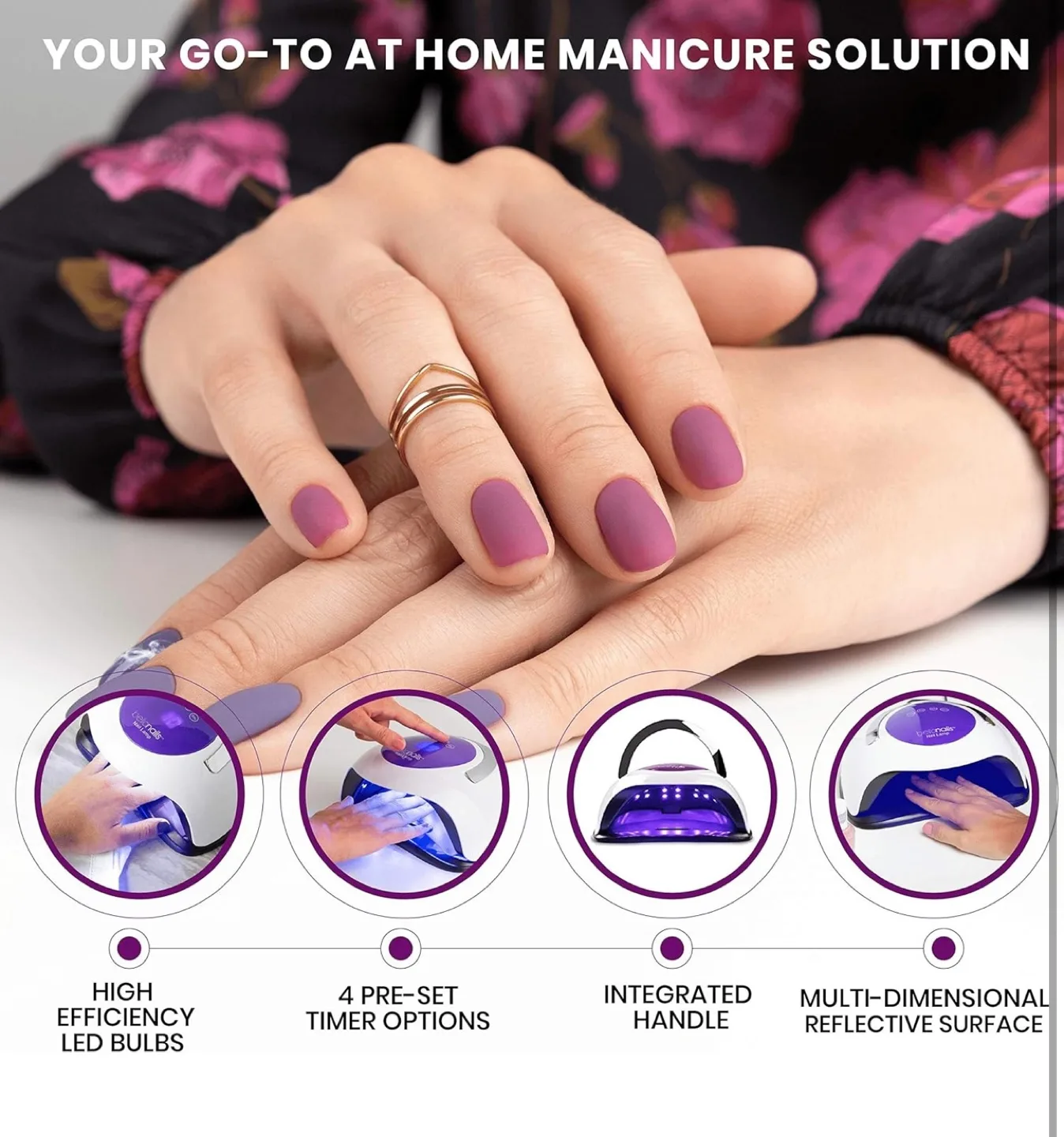 BellanAILS 120W LED Nail Lamp - Portable Manicure Dryer image indicator(4)