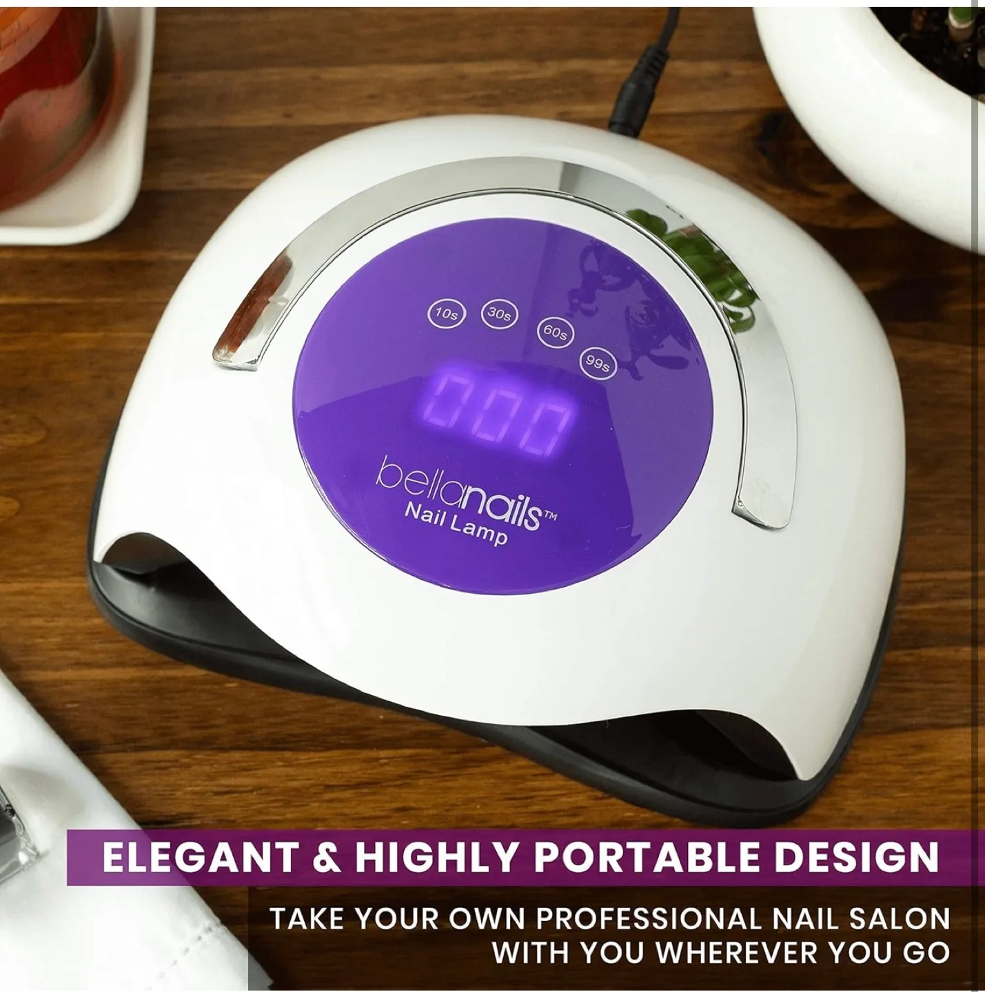 BellanAILS 120W LED Nail Lamp - Portable Manicure Dryer image indicator(5)