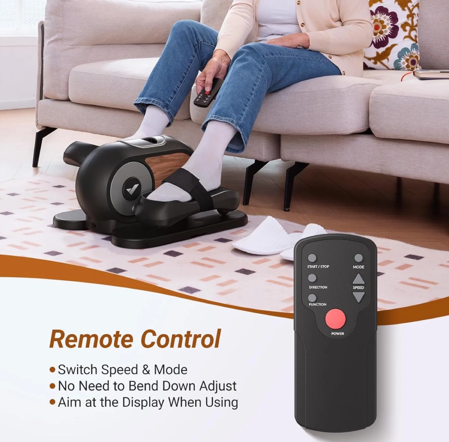 X-BREACH Under Desk Elliptical Exercise Machine with Remote image indicator(5)