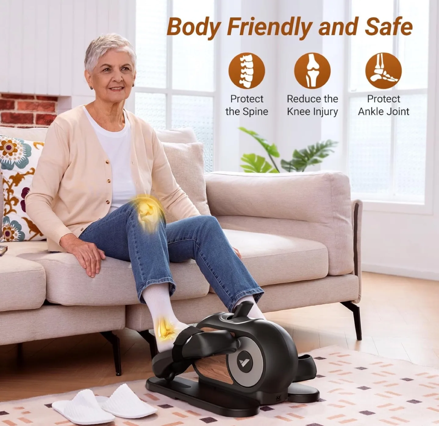 X-BREACH Under Desk Elliptical Exercise Machine with Remote image indicator(3)