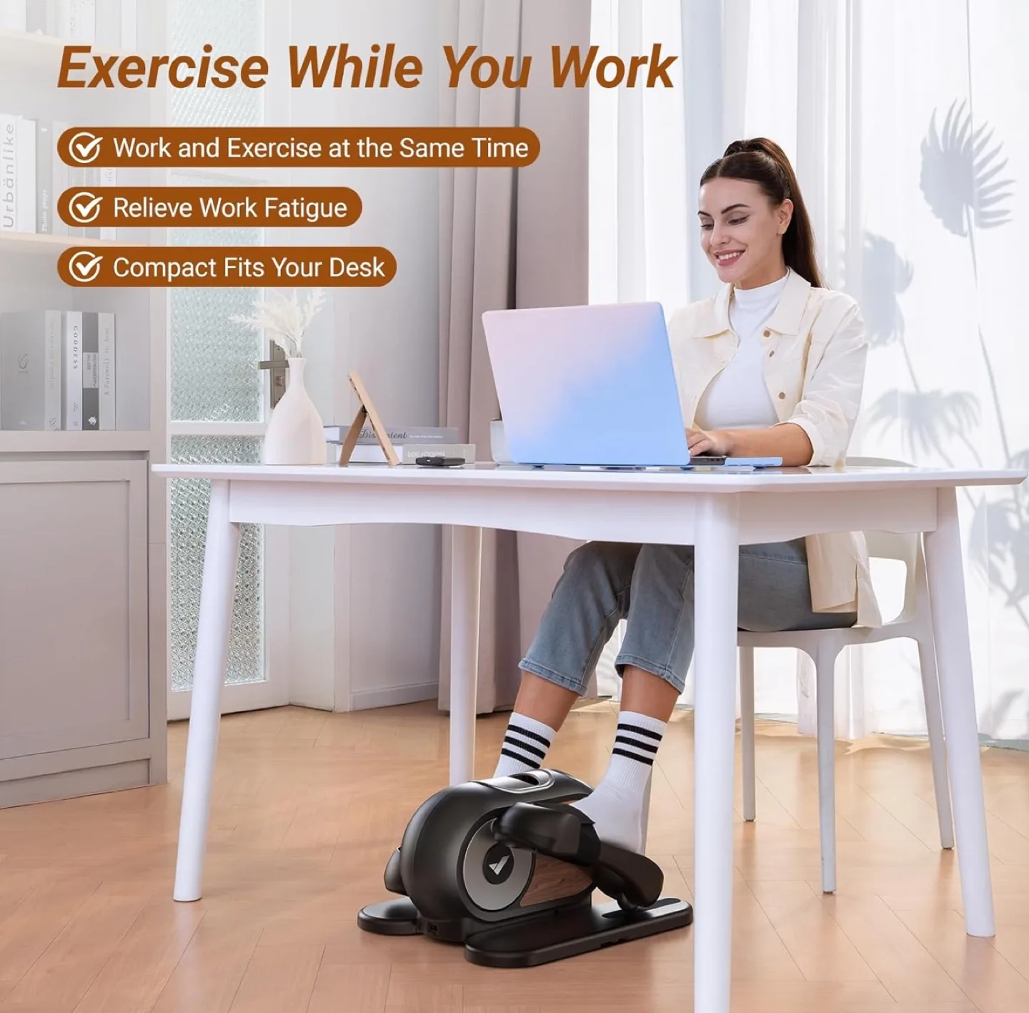 X-BREACH Under Desk Elliptical Exercise Machine with Remote image indicator(2)