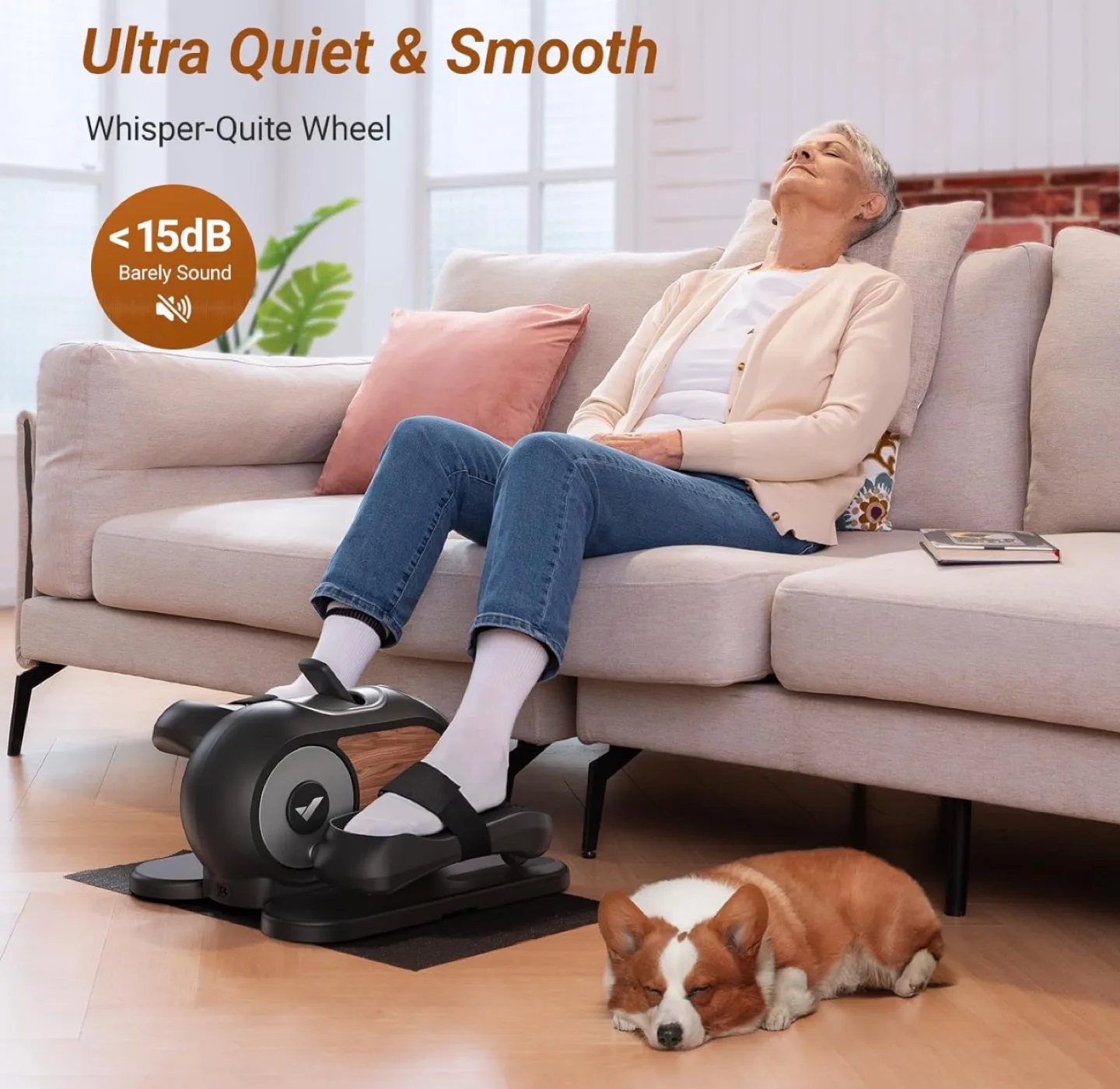 X-BREACH Under Desk Elliptical Exercise Machine with Remote image indicator(8)