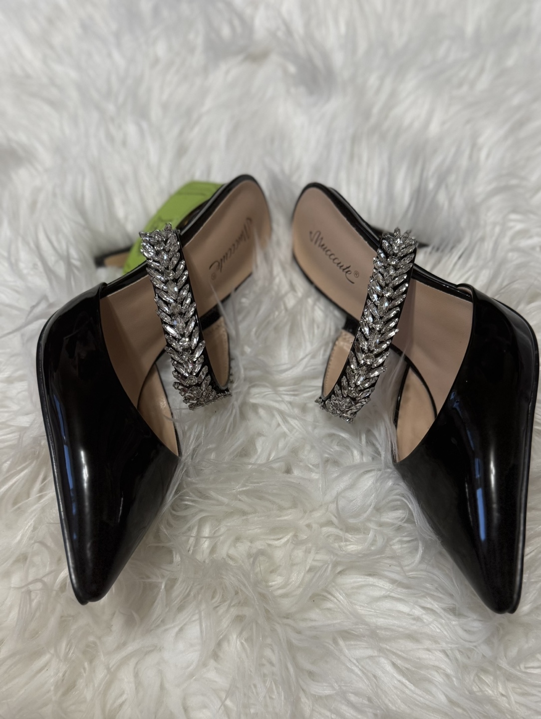 Stunning Black Crystal Embellished Heels 🏈 - photo 2