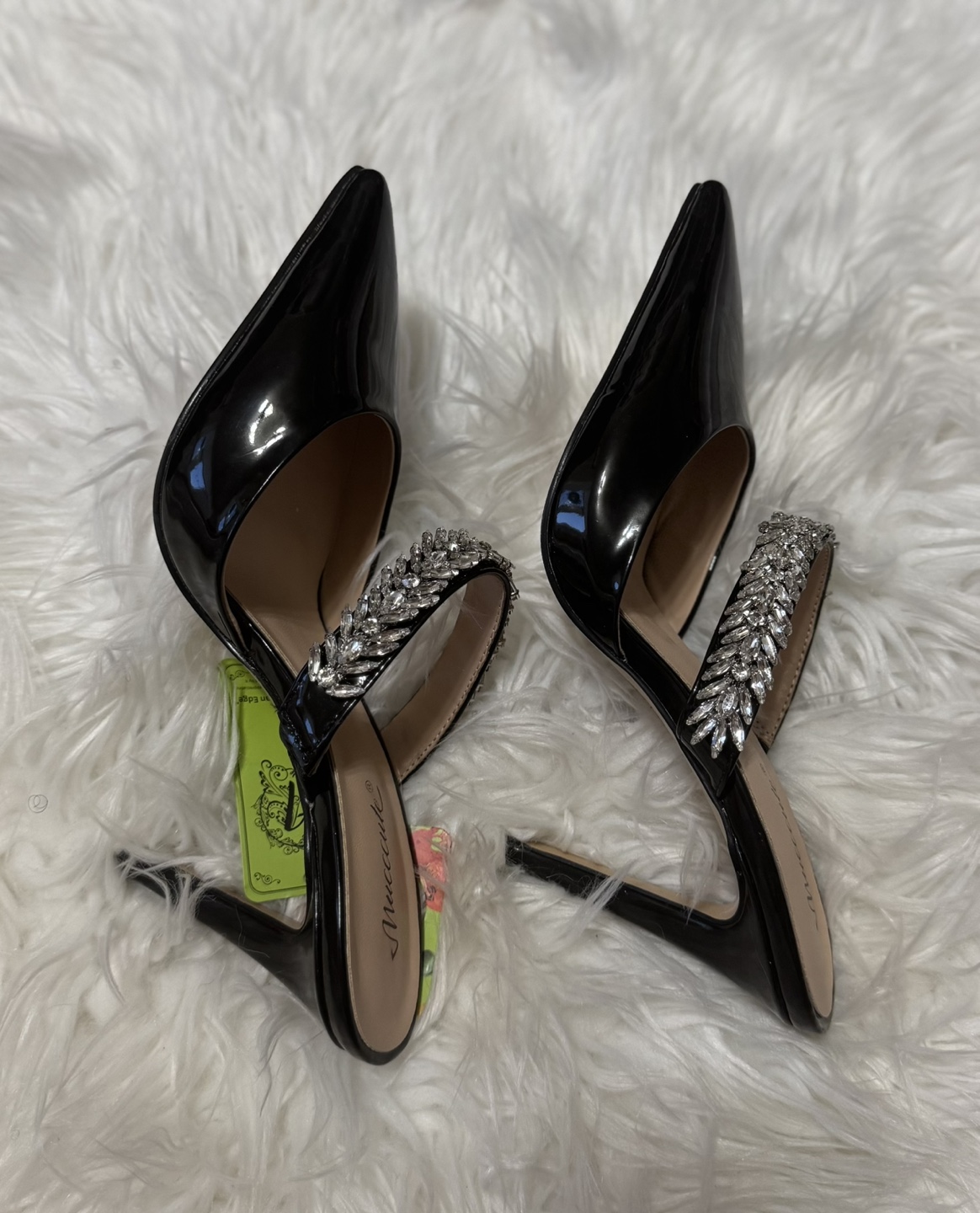 Stunning Black Crystal Embellished Heels 🏈 - photo 3
