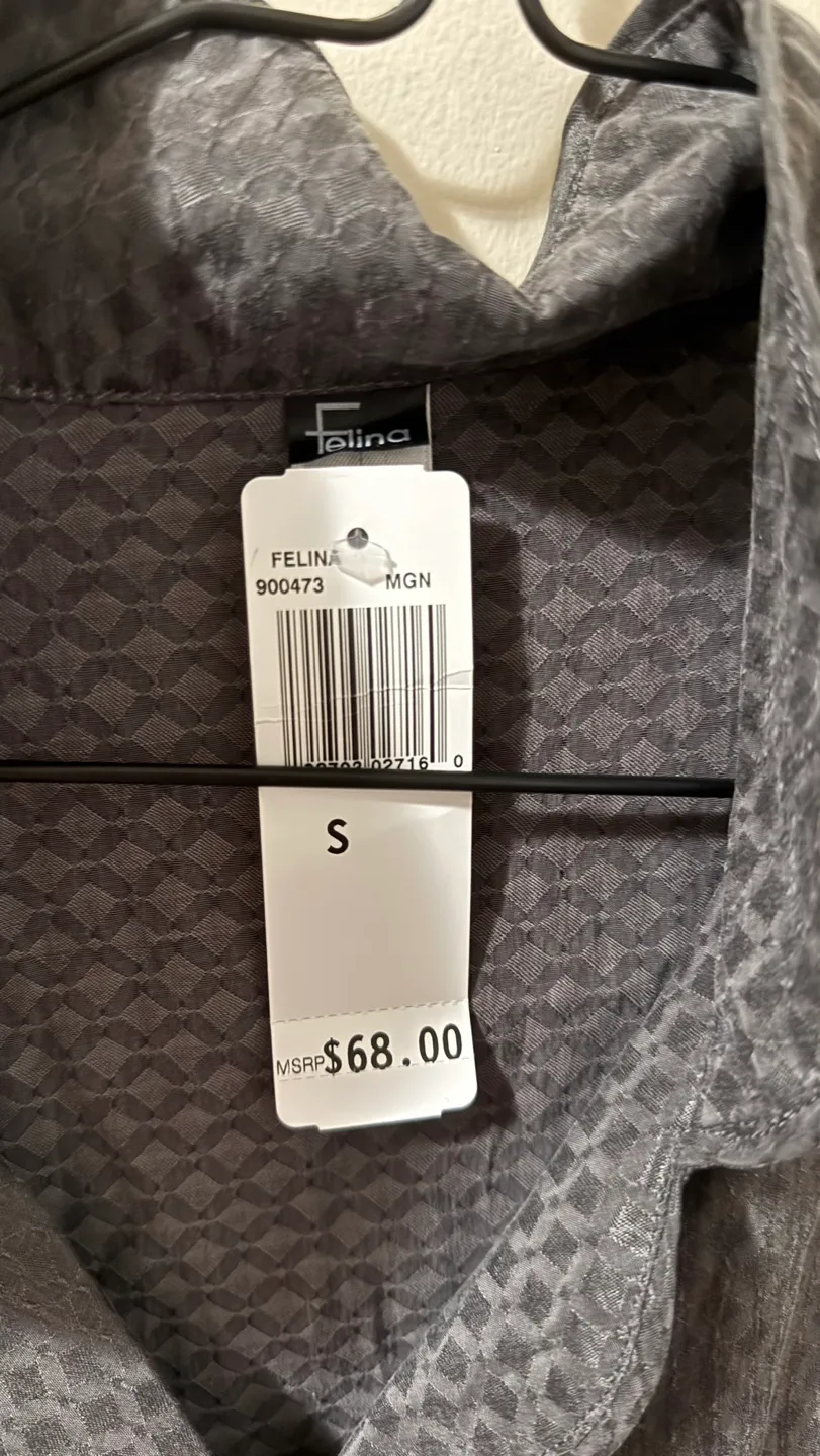 Félina Women's Size Small Gray Button-Down Blouse image indicator(2)