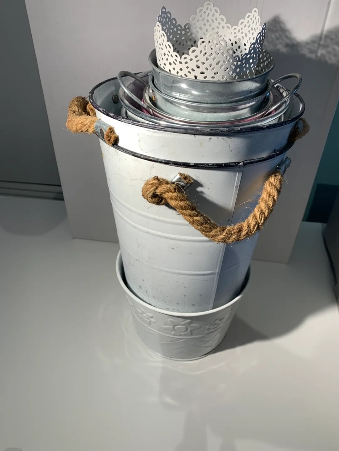 ❗️SALE-Lot #1➡️14 Metal Buckets and Pots - Various image indicator(4)