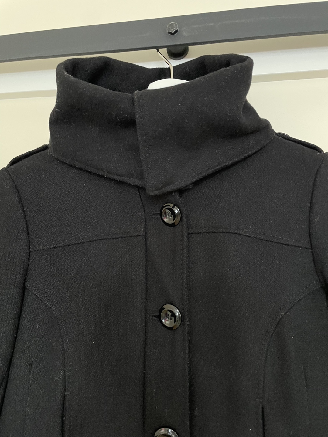 Women's Black Peacoat Jacket 🏈 - photo 2