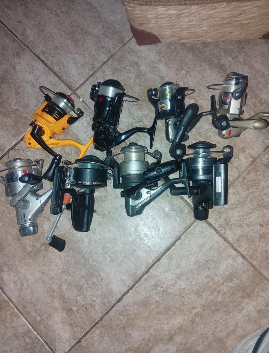 Lot of 8 Fishing Reels