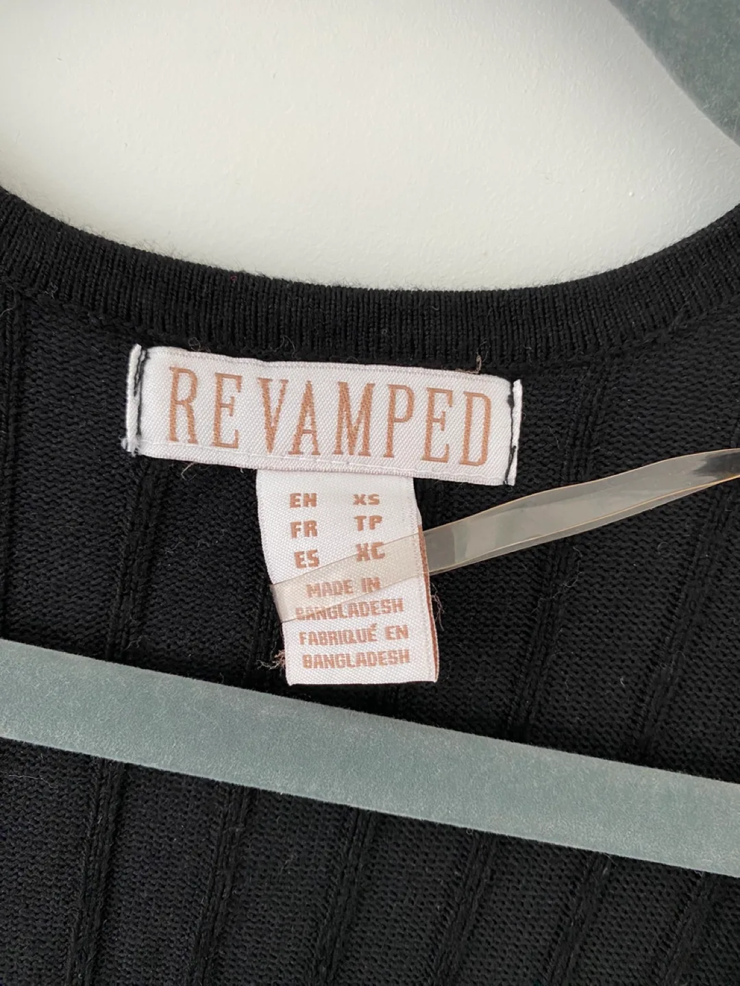 Revamped Black Ribbed Knit Cardigan image indicator(5)