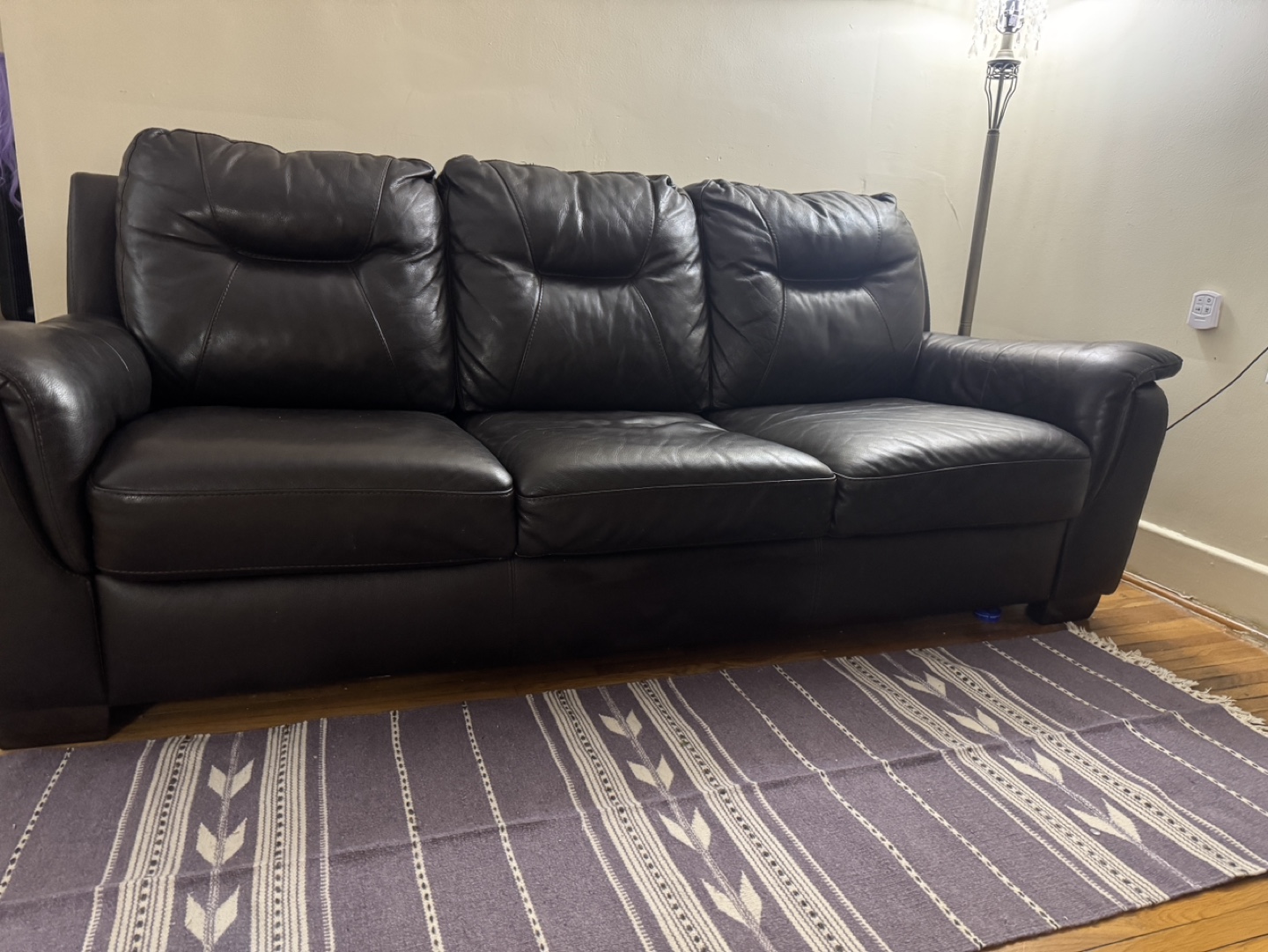 Black Leather Sofa