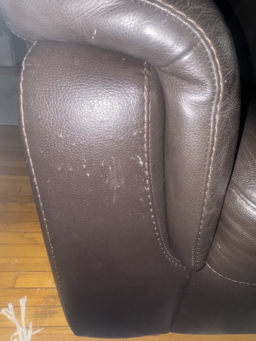 Black Leather Sofa - photo 3