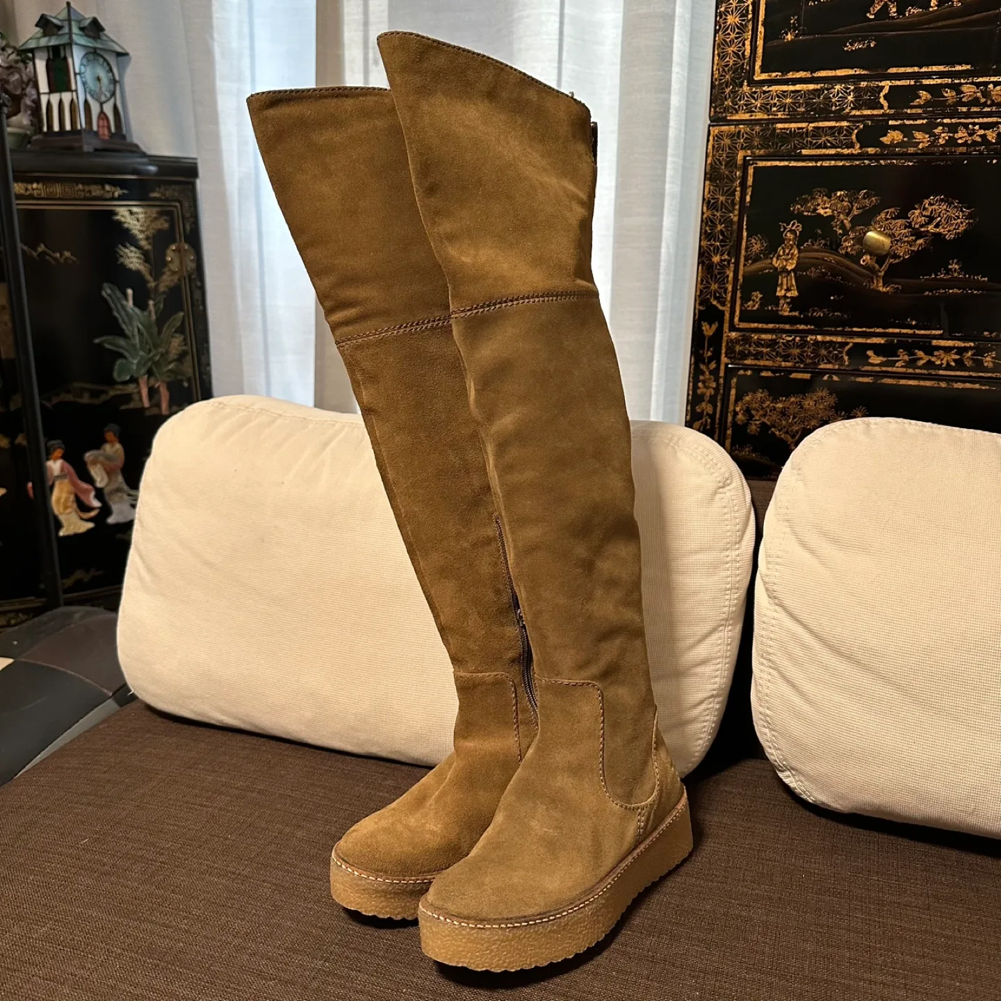 New Rudsak Over-the-knee Suede Platform Boots image indicator(2)