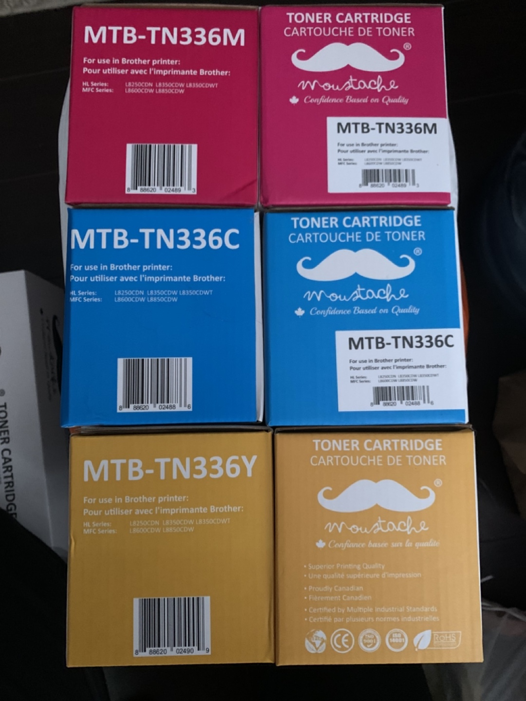 6 Brother Moustache Toner Cartridges MTB-TN336 - photo 2