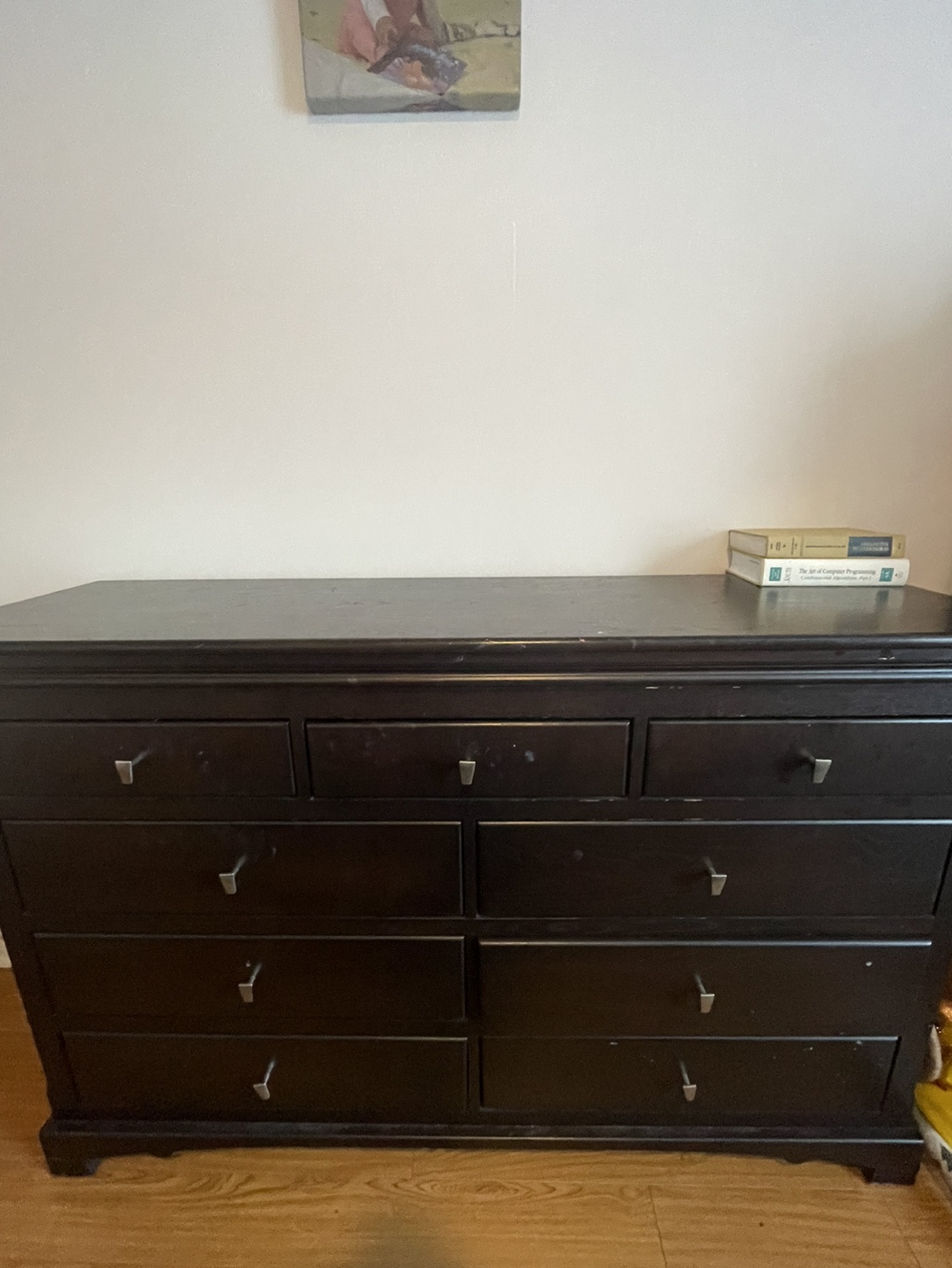 Dark Brown Wooden 10-Drawer Dresser - photo 3