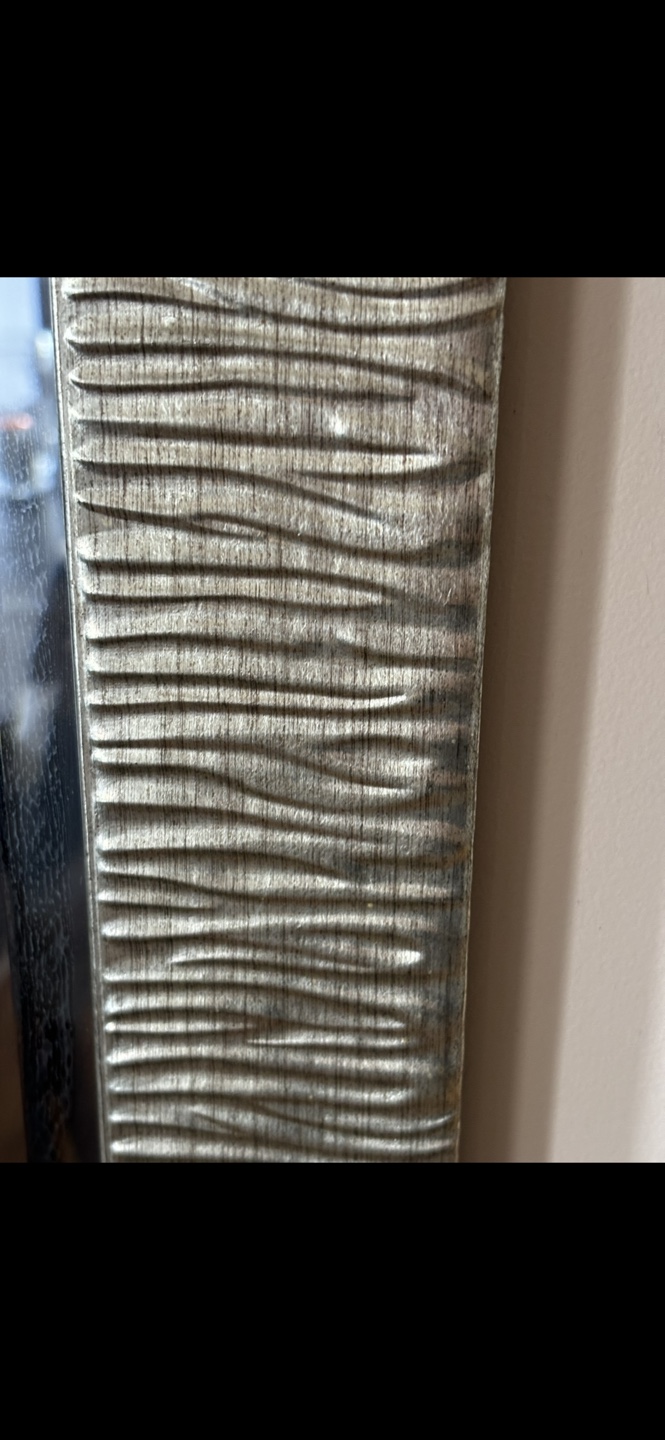 Large gold Textured Frame Mirror - photo 2