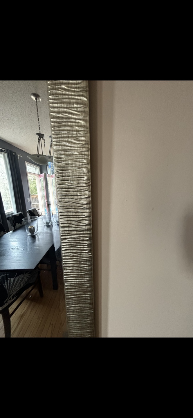 Large gold Textured Frame Mirror - photo 3
